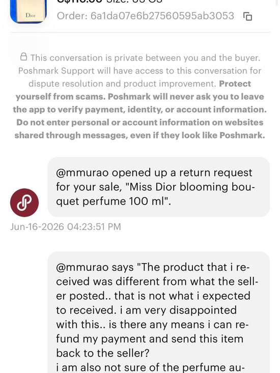 Dior Other - DIOR , sold but DIDN’T GET ANY FUNDS from it because of P rules” BE AWARE
